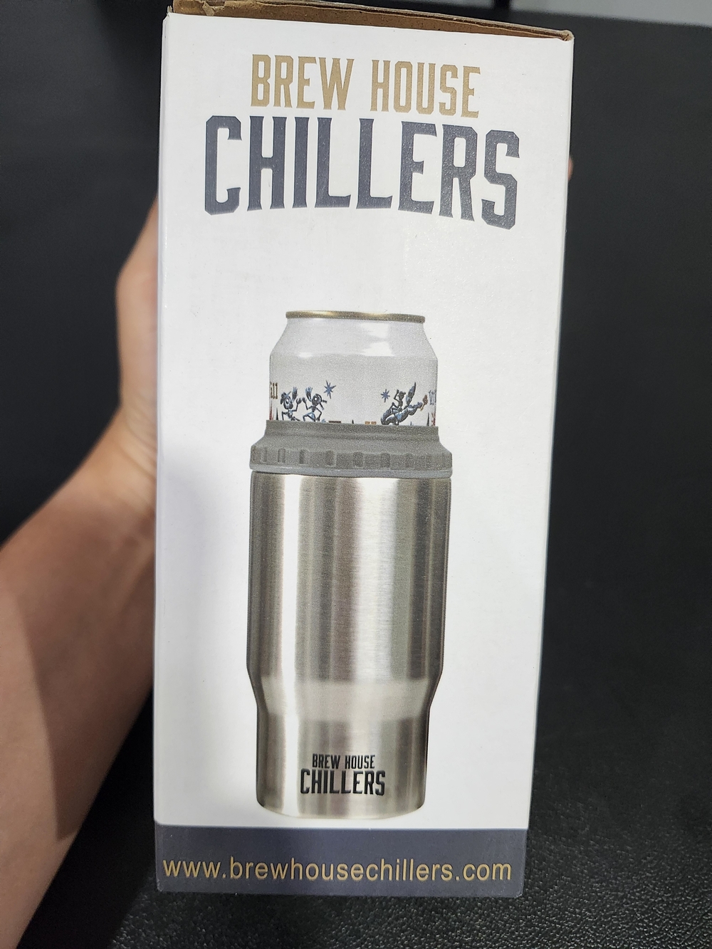 Stainless Steel Can Cooler - Silver